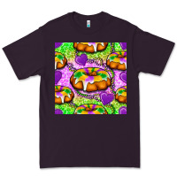 Plum Mardi Gras king cake seamless pattern Premium Tee - BundleAndBundleShop