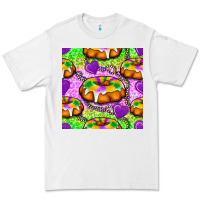 White Mardi Gras king cake seamless pattern Premium Tee - BundleAndBundleShop
