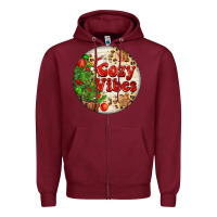 Burgundy Cozy vibes Zipper Hoodie - FaDigitalArtStudio