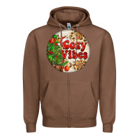 Chestnut Cozy vibes Zipper Hoodie - FaDigitalArtStudio