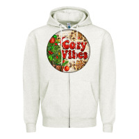 Oatmeal Heather Cozy vibes Zipper Hoodie - FaDigitalArtStudio
