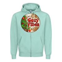 Seafoam Cozy vibes Zipper Hoodie - FaDigitalArtStudio