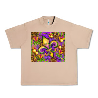 Burro Mardi Gras fleur de lis Urban Heavy Tee - NancyCooperArtShop