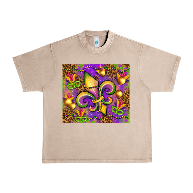 Mardi Gras Fleur De Lis Urban Heavy Tee by NancyCooperArtShop | Teevron
