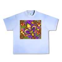 Grape Ice Mardi Gras fleur de lis Urban Heavy Tee - NancyCooperArtShop