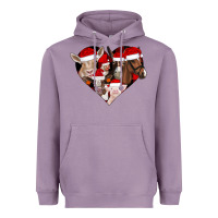 Lavender farm animals christmas Heavyweight Hoodie - CowhideDigitalArt