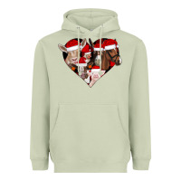 Matcha farm animals christmas Heavyweight Hoodie - CowhideDigitalArt