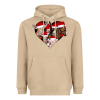 Mushroom farm animals christmas Heavyweight Hoodie - CowhideDigitalArt