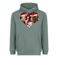 Sage farm animals christmas Heavyweight Hoodie - CowhideDigitalArt