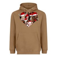 Toasted Coconut farm animals christmas Heavyweight Hoodie - CowhideDigitalArt
