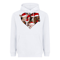 White farm animals christmas Heavyweight Hoodie - CowhideDigitalArt