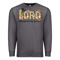 Charcoal Heather the lord is my light and my salvation Premium Sweatshirt - CowhideDigitalArt