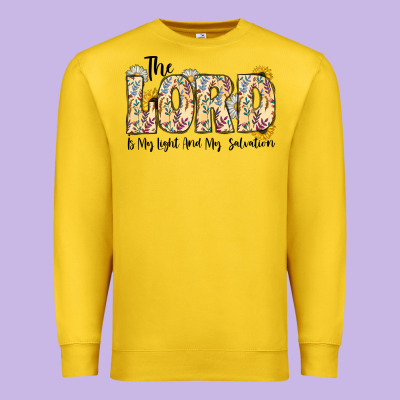 The Lord Is My Light And My Salvation Premium Sweatshirt Designed By Cowhidedigitalart