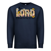 Navy the lord is my light and my salvation Premium Sweatshirt - CowhideDigitalArt