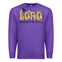 Purple the lord is my light and my salvation Premium Sweatshirt - CowhideDigitalArt