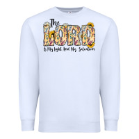 White the lord is my light and my salvation Premium Sweatshirt - CowhideDigitalArt