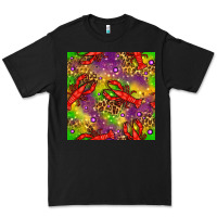 Black Mardi Gras Lobster Seamless Pattern Premium Tee - BundleAndBundleShop