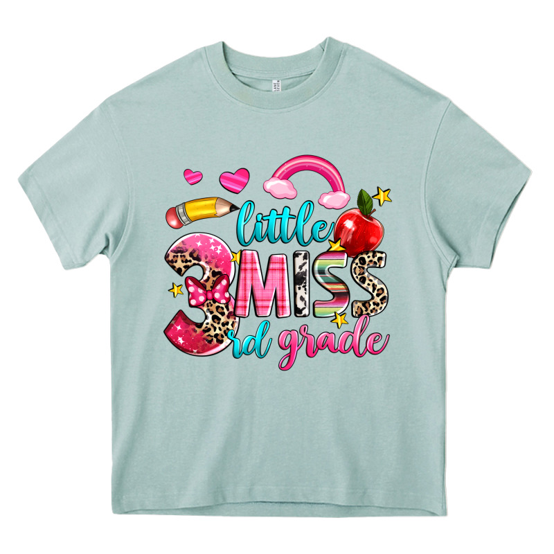 Little Miss Third Grade Heavy Core Tee by NancyCooperArtShop | Teevron