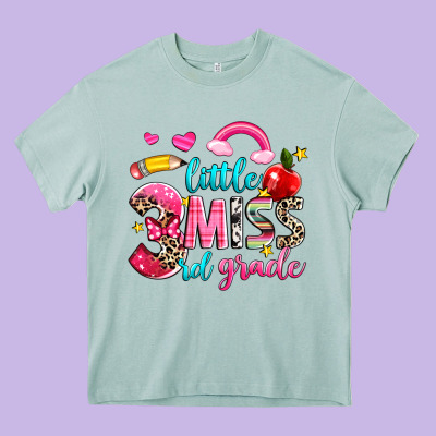 Little Miss Third Grade Heavy Core Tee Designed By Nancycooperartshop