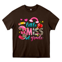 Chocolate Brown little miss third grade Heavy Core Tee - NancyCooperArtShop