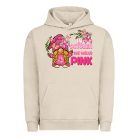 Pigment French Oak in october we wear pink gnome Urban Hoodie - BarkalooDesign
