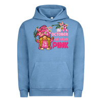 Pigment Pebble Blue in october we wear pink gnome Urban Hoodie - BarkalooDesign