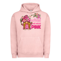 Pigment Salmon in october we wear pink gnome Urban Hoodie - BarkalooDesign