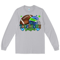 Moon Dust Touchdown season American football green and blue Long Sleeve Tee - HowdyJamesFarm