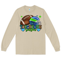 Mushroom Touchdown season American football green and blue Long Sleeve Tee - HowdyJamesFarm