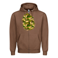 Chestnut camouflage patch 4 Zipper Hoodie - BundleAndBundleShop
