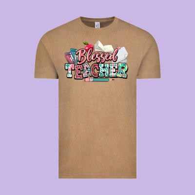 Blessed Teacher School Vintage Tee Designed By Nancycooperartshop