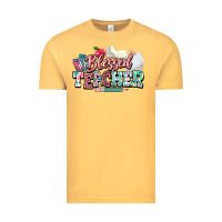 Vintage Mustard blessed teacher school Vintage Tee - NancyCooperArtShop