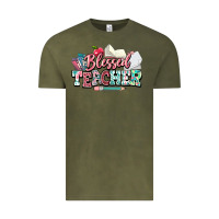 Vintage Olive blessed teacher school Vintage Tee - NancyCooperArtShop