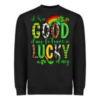 Black St. Patrick's It's a good day to have a lucky day Heavyweight Sweatshirt - OliviaCreatesArt