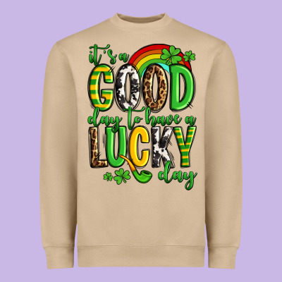 St. Patrick's It's A Good Day To Have A Lucky Day Heavyweight Sweatshirt Designed By Oliviacreatesart