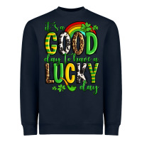 Navy St. Patrick's It's a good day to have a lucky day Heavyweight Sweatshirt - OliviaCreatesArt