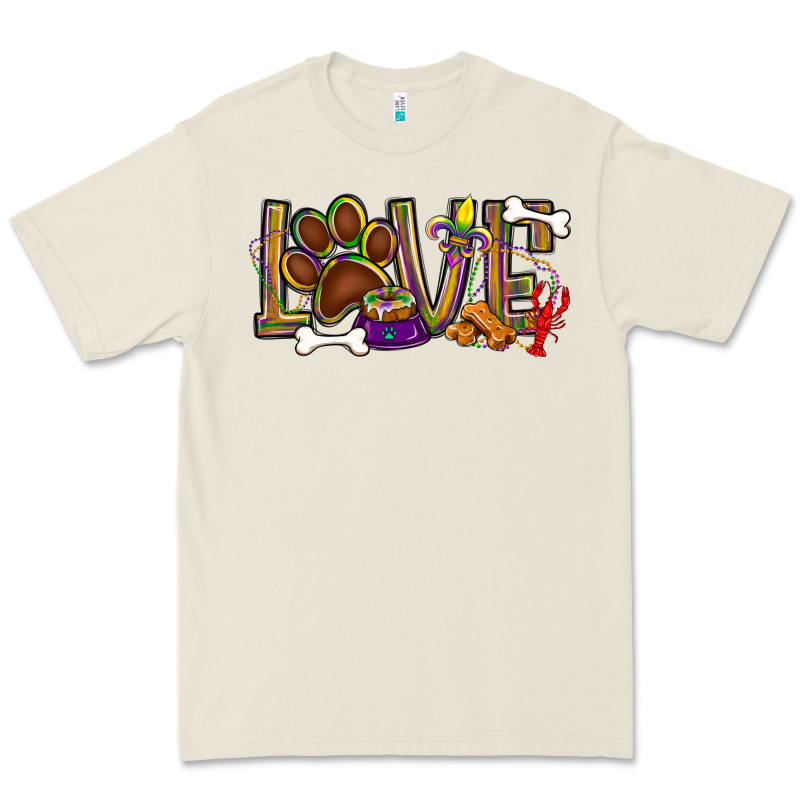 Mardi Gras Love Dog Paw Premium Tee by BundleAndBundleShop | Teevron