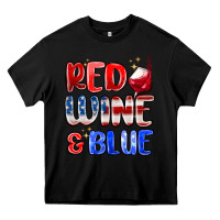 Black red wine and blue Heavy Core Tee - MaliasSmallBusiness