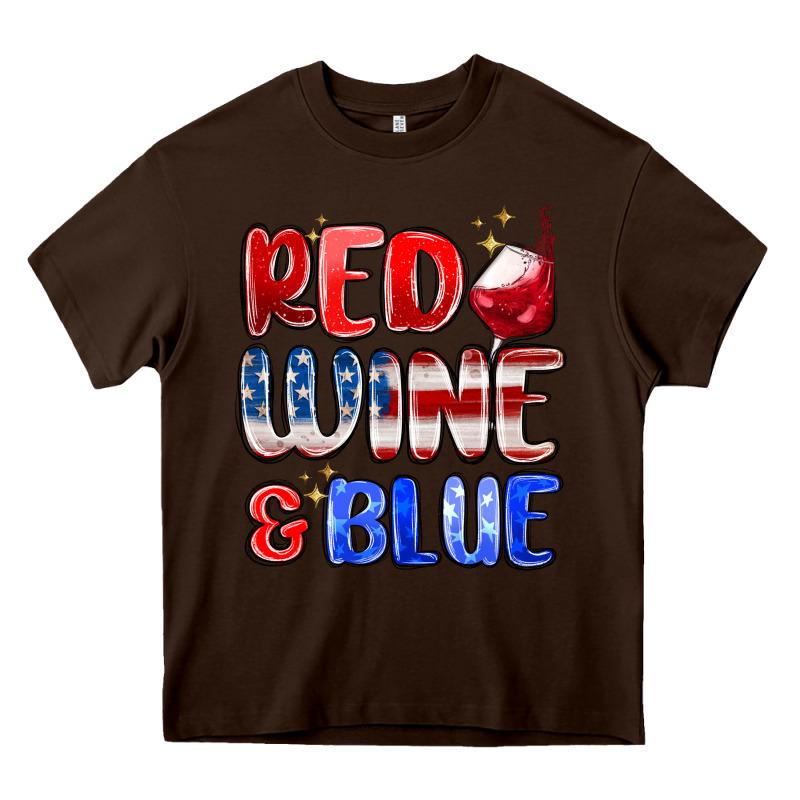 Red Wine And Blue Heavy Core Tee by MaliasSmallBusiness | Teevron