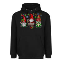 Black christmas gnomes celebration Heavyweight Hoodie - CowhideDigitalArt