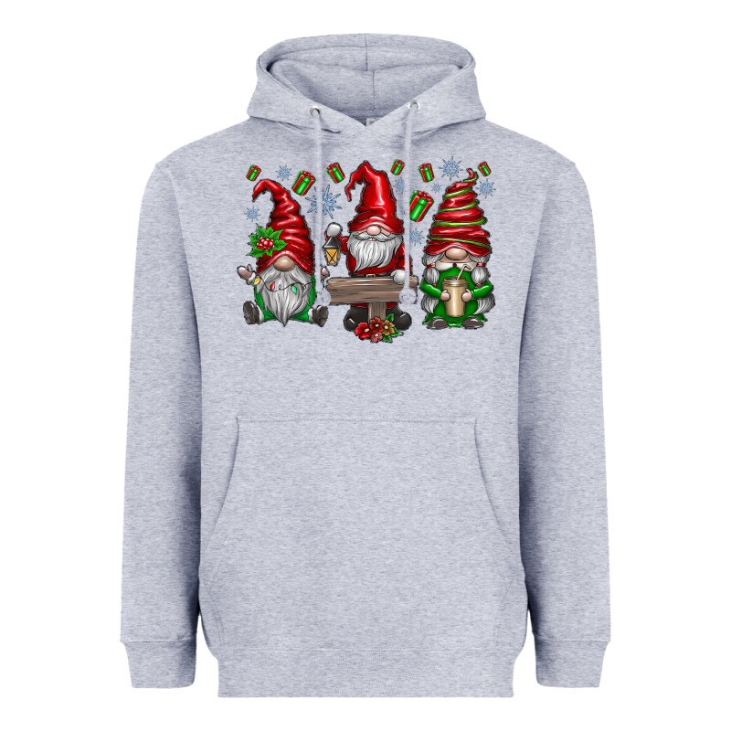 Christmas Gnomes Celebration Heavyweight Hoodie by CowhideDigitalArt | Teevron