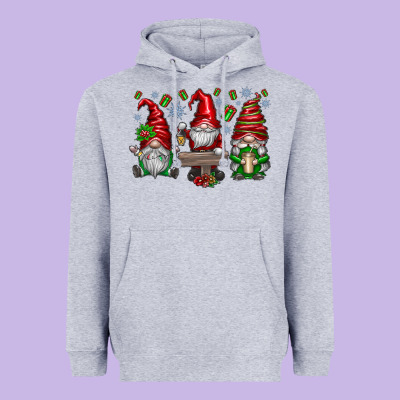 Christmas Gnomes Celebration Heavyweight Hoodie Designed By Cowhidedigitalart