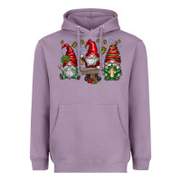 Lavender christmas gnomes celebration Heavyweight Hoodie - CowhideDigitalArt