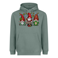 Sage christmas gnomes celebration Heavyweight Hoodie - CowhideDigitalArt