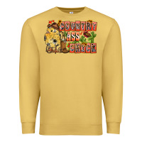 Antique Gold Country Ass Chick Premium Sweatshirt - CowhideDigitalArt
