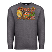 Charcoal Heather Country Ass Chick Premium Sweatshirt - CowhideDigitalArt