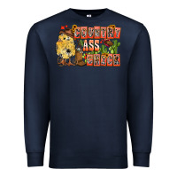 Navy Country Ass Chick Premium Sweatshirt - CowhideDigitalArt
