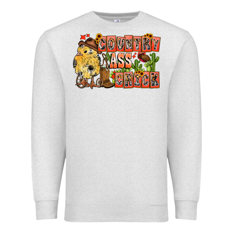 Country Ass Chick Premium Sweatshirt by CowhideDigitalArt | Teevron