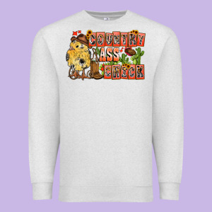 Country Ass Chick Premium Sweatshirt Designed By Cowhidedigitalart