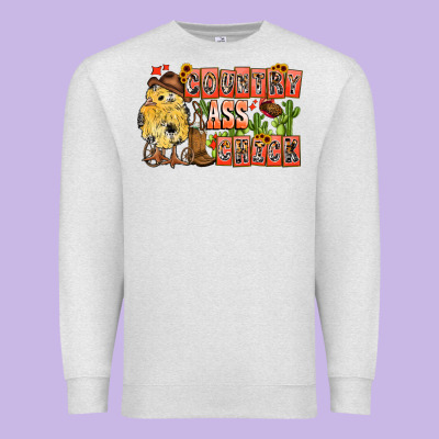Country Ass Chick Premium Sweatshirt Designed By Cowhidedigitalart